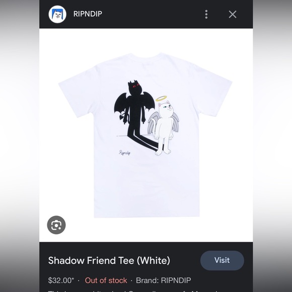 Rip N Dip Devil & Angel T-Shirt (color: white) - Picture 1 of 3